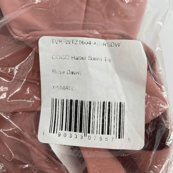 Tavik Coco womens Rose pink textured stripe New bikini top swim X Small - Picture 4 of 9